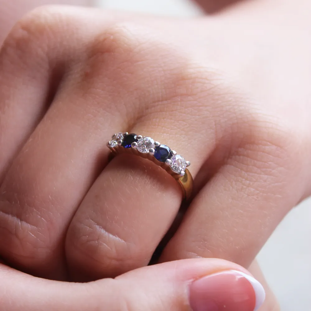 Tru-Sapphire Quintet Ring