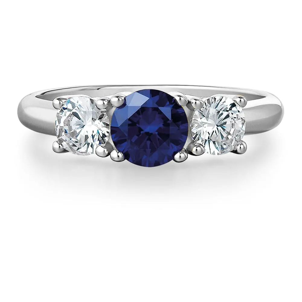 Tru-Sapphire Trilogy Ring