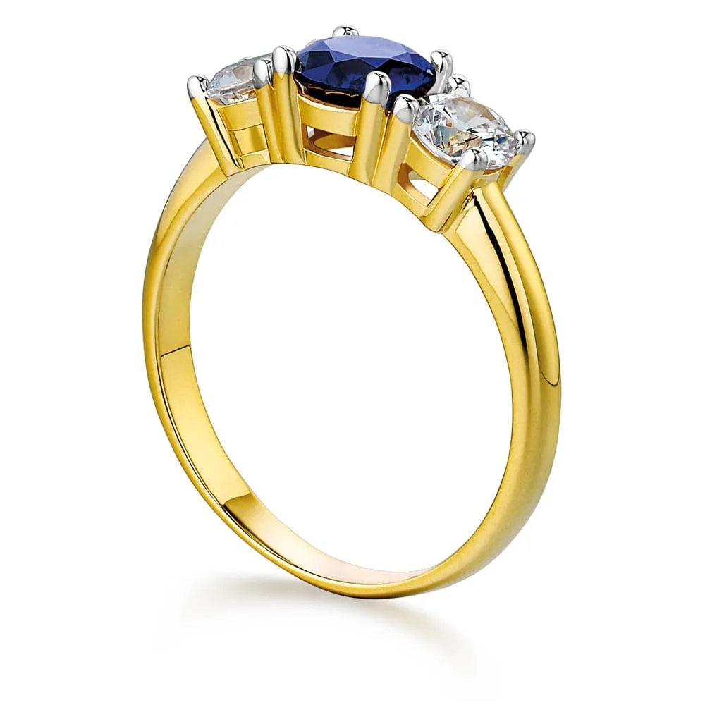 Tru-Sapphire Trilogy Ring
