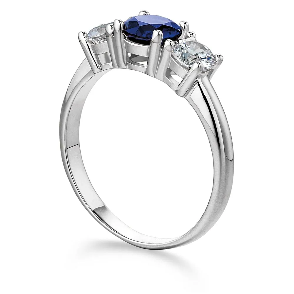 Tru-Sapphire Trilogy Ring