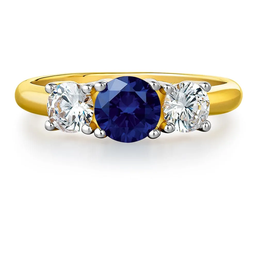 Tru-Sapphire Trilogy Ring