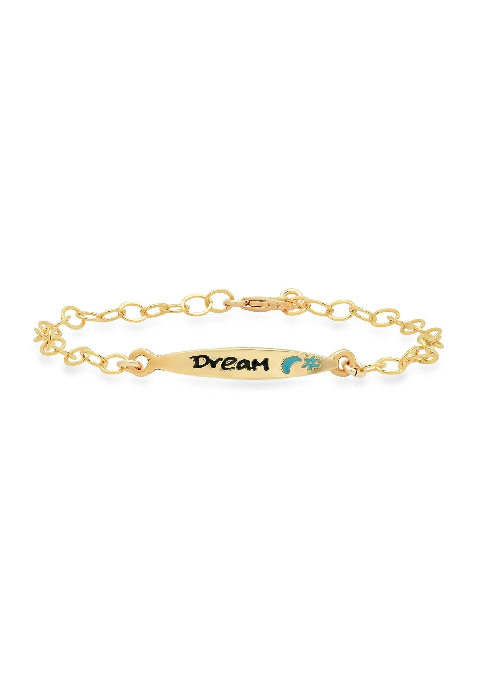 Vermeil Colorful Words Enamel Bracelet - Dream
