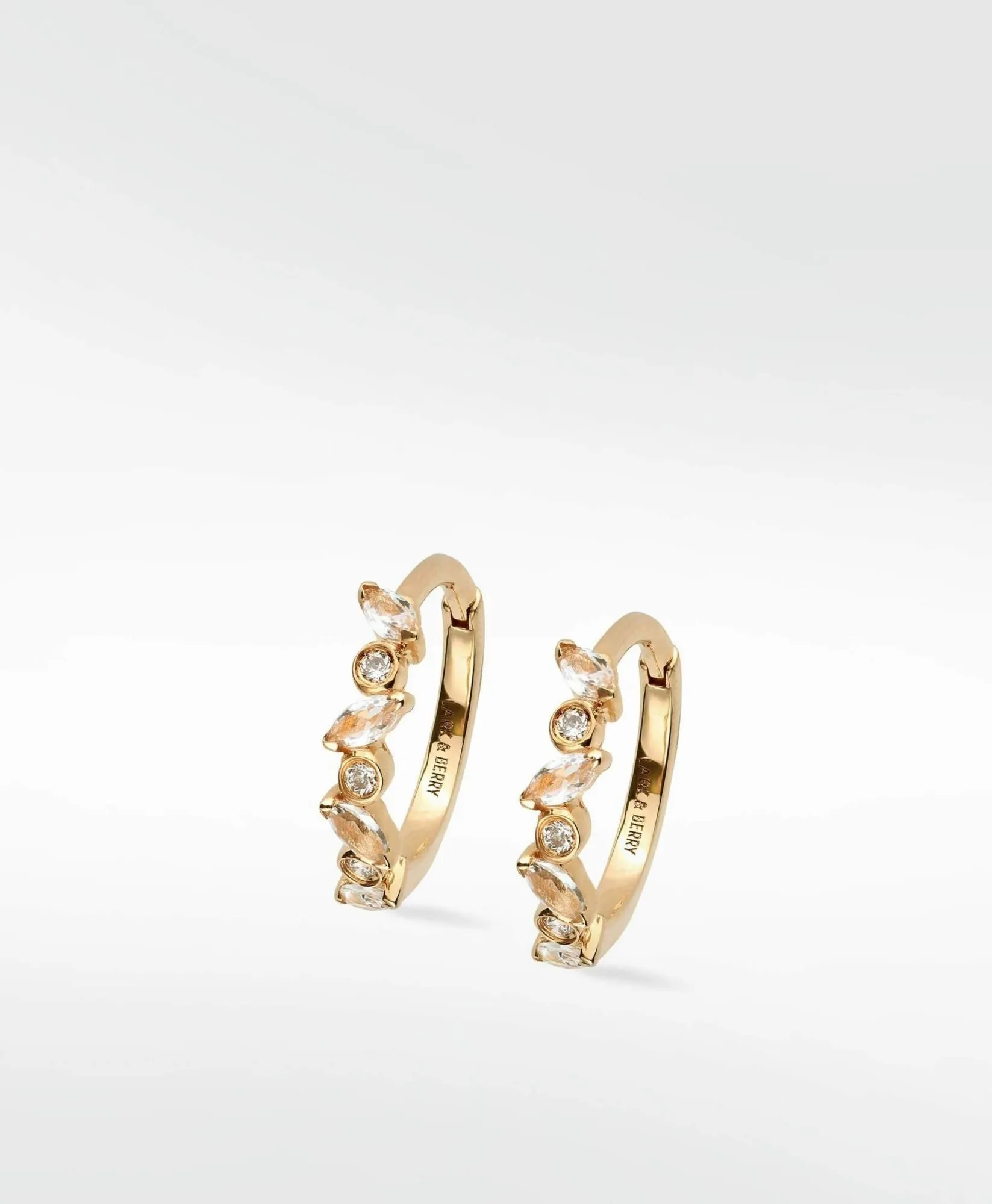 Veto Large 14K Gold Hoop w. Lab-Grown Diamonds & Sapphires