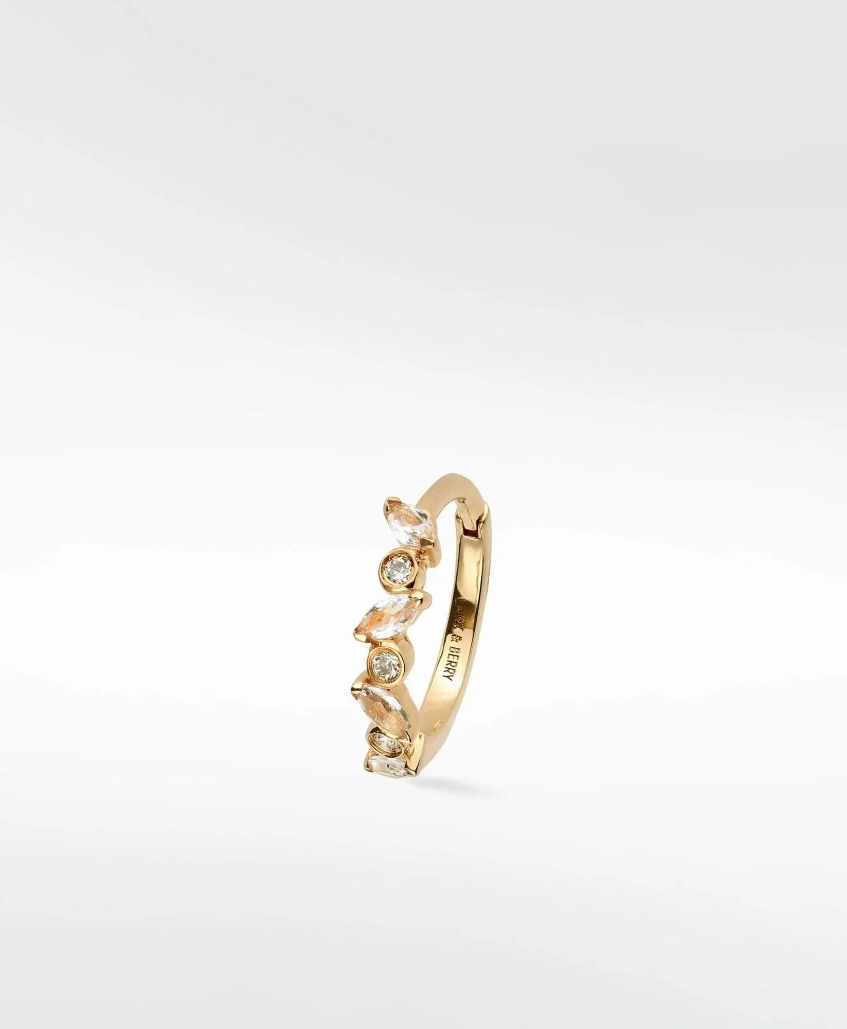 Veto Large 14K Gold Hoop w. Lab-Grown Diamonds & Sapphires