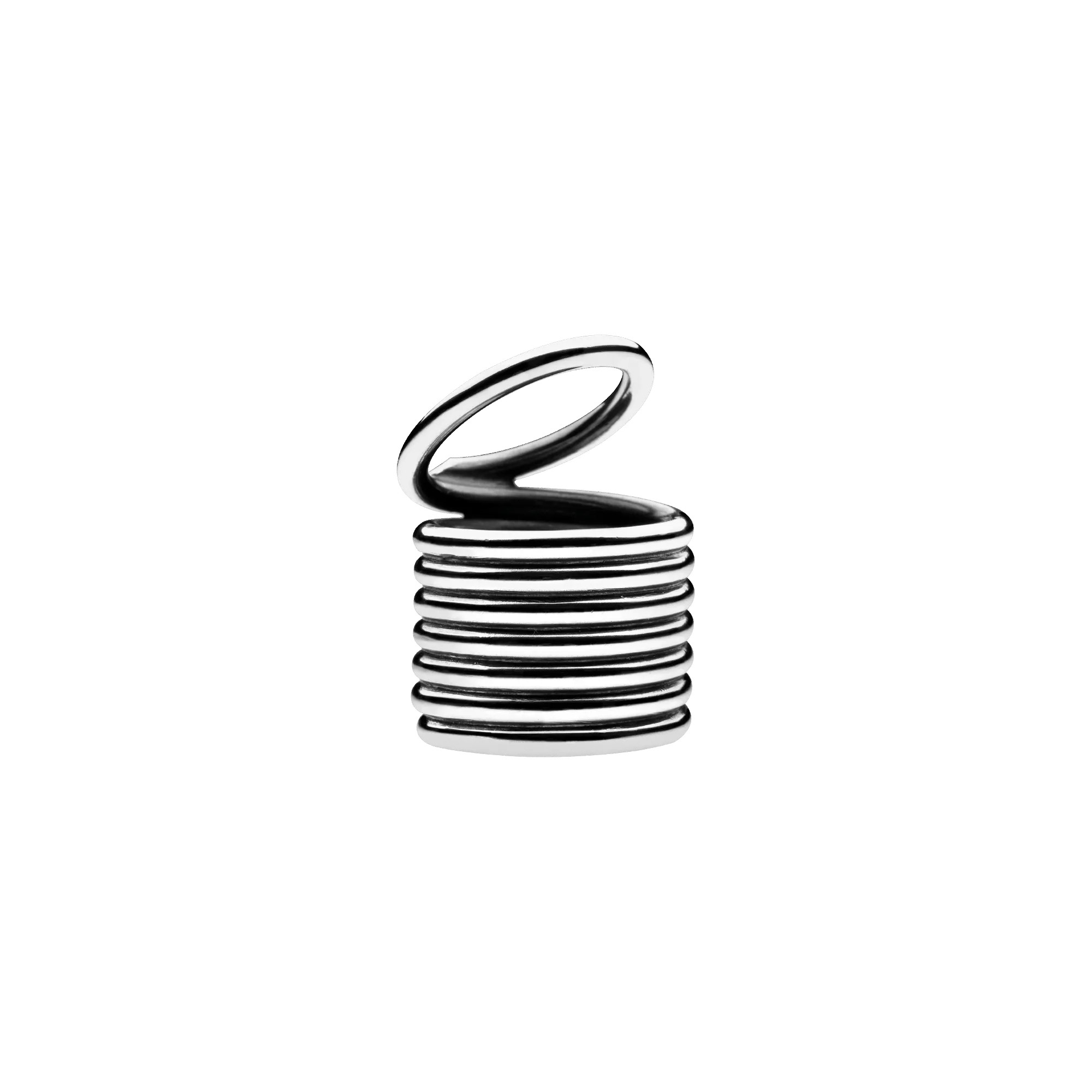 Viper Barrel Ring Silver