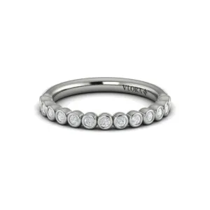 Vlora 14K White Gold Diamond Bezel Wedding Band