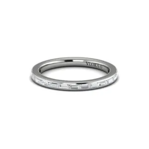 Vlora 14K White Gold Diamond Channel Baguette Wedding Band