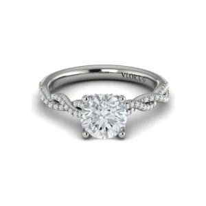 Vlora 14K White Gold Diamond Twist Engagement Ring