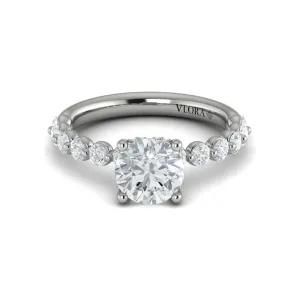 Vlora 14K White Gold Shared Prong Diamond Engagement Ring