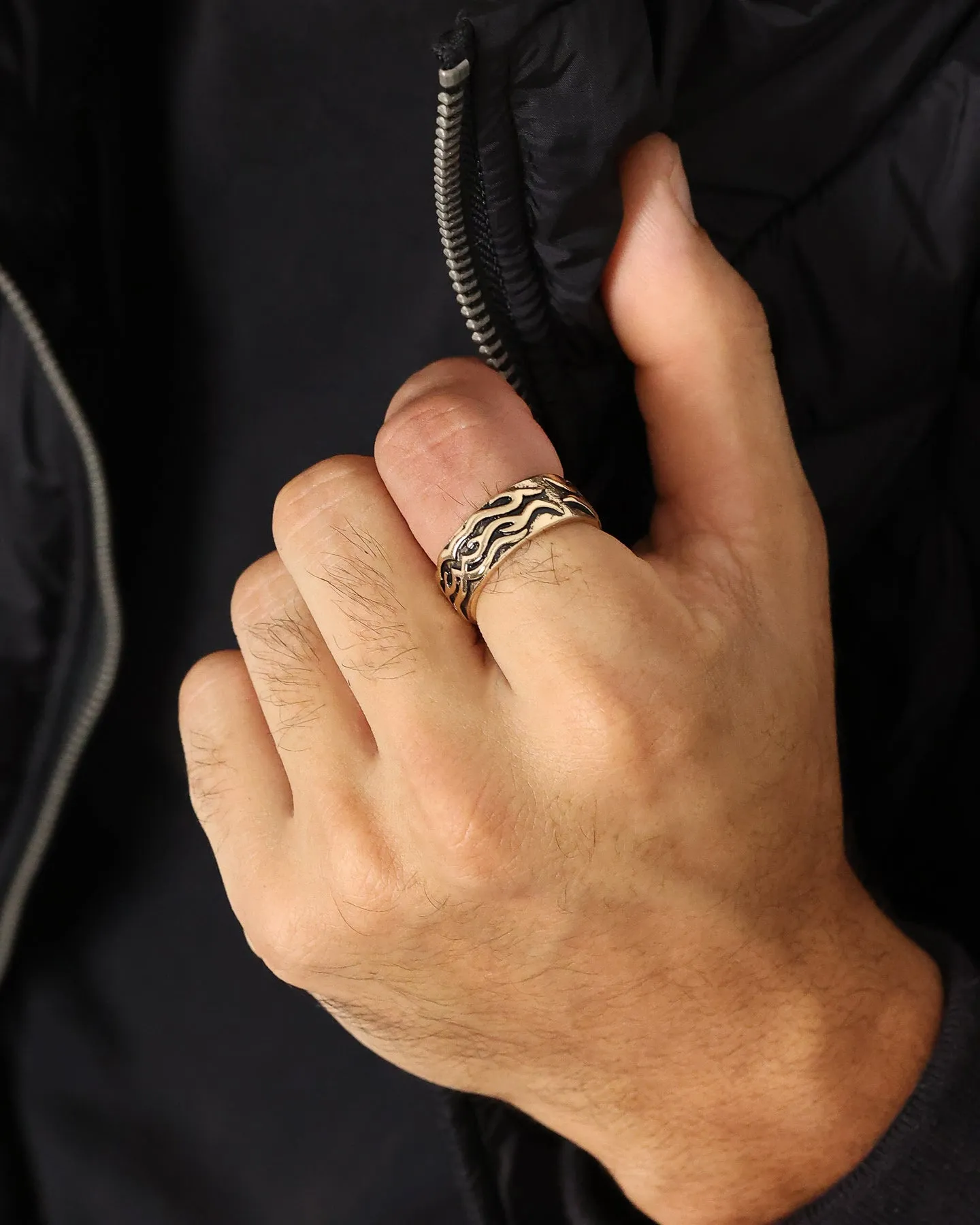 Wild For The Weekend Fire Band Ring (Medium) Gold