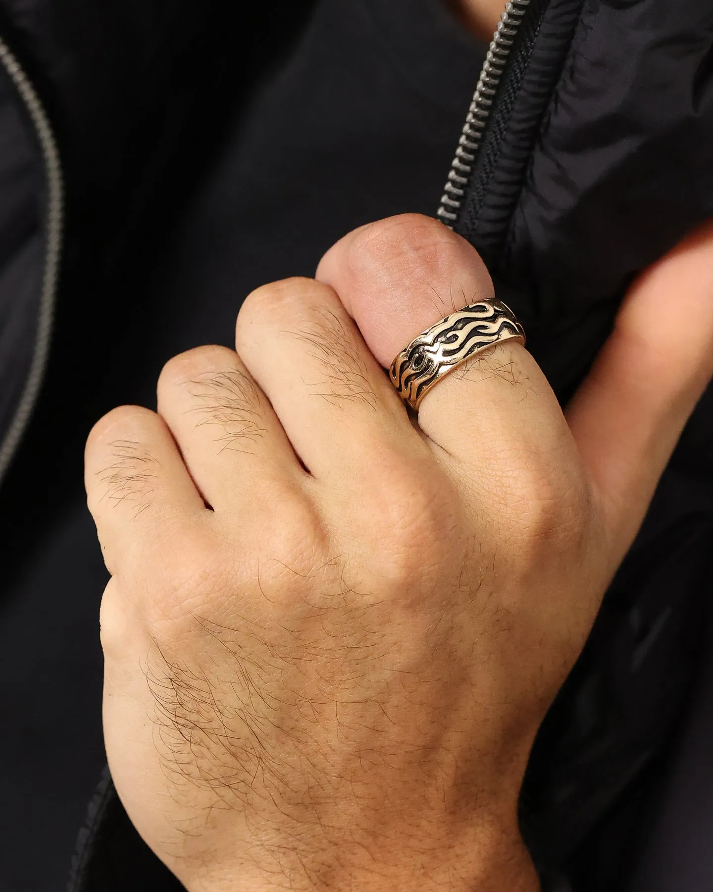 Wild For The Weekend Fire Band Ring (Medium) Gold