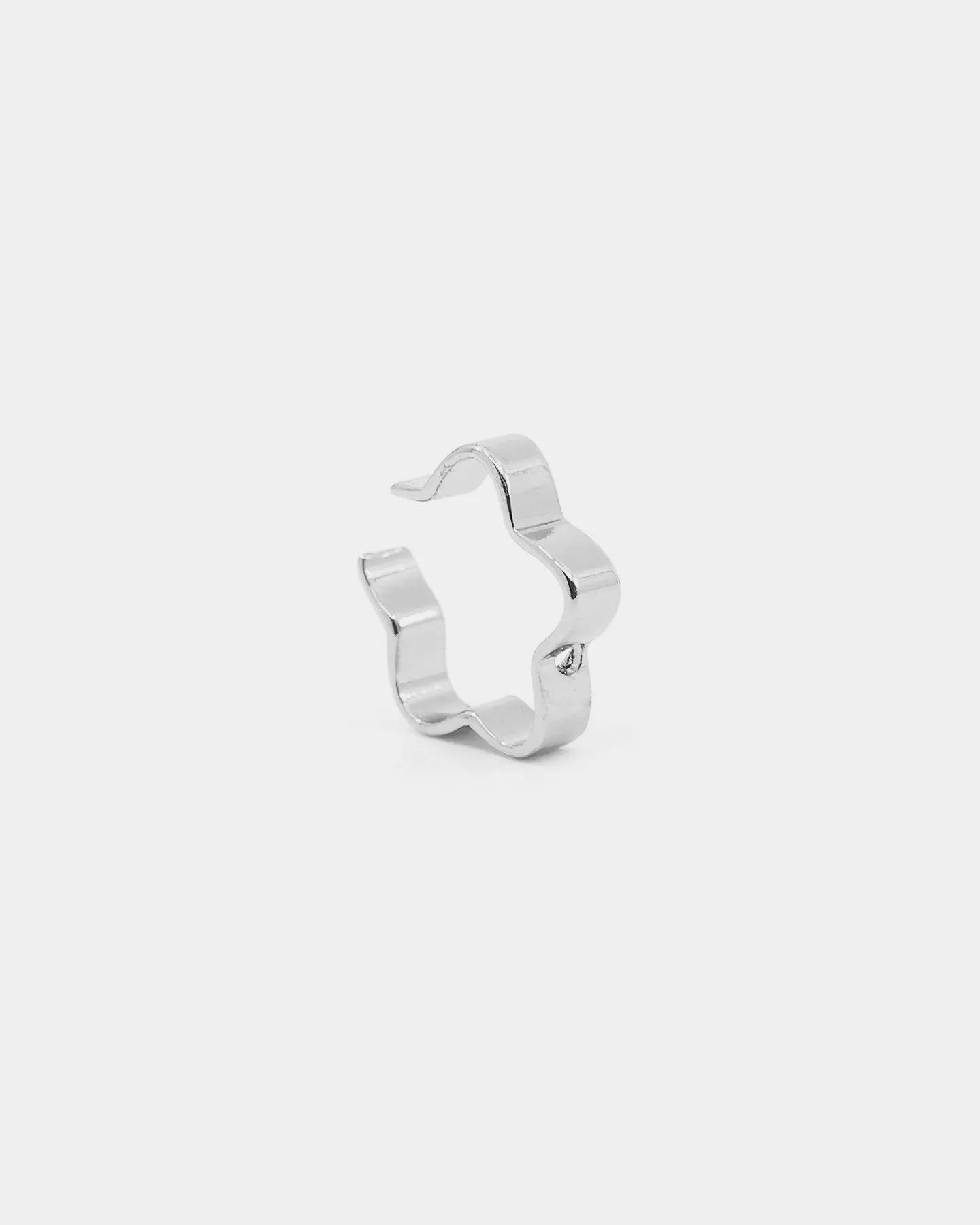 Wild For The Weekend Flower Ear Cuff Silver