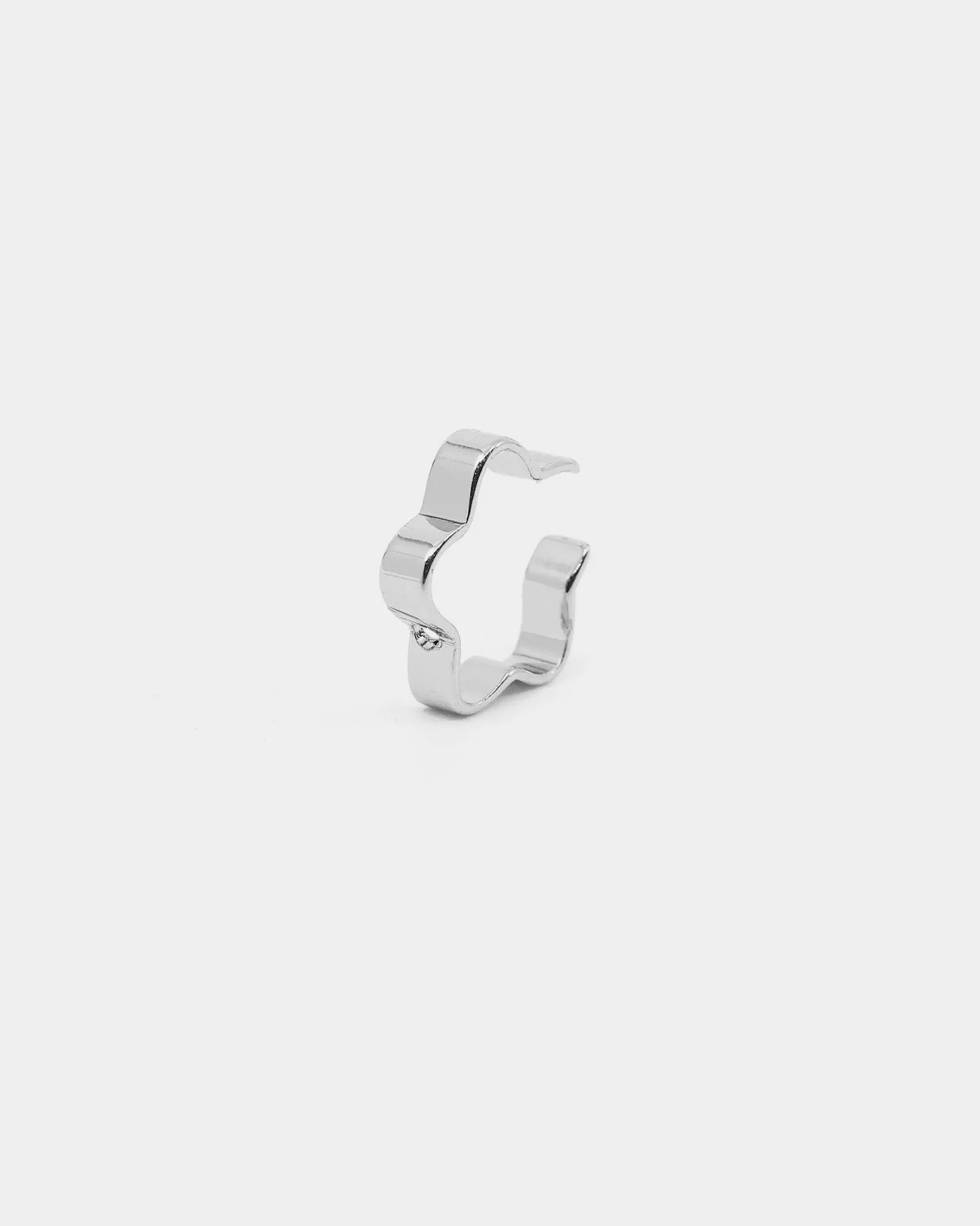 Wild For The Weekend Flower Ear Cuff Silver