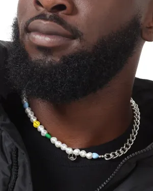 Wild For The Weekend Peace Beaded Necklace Silver