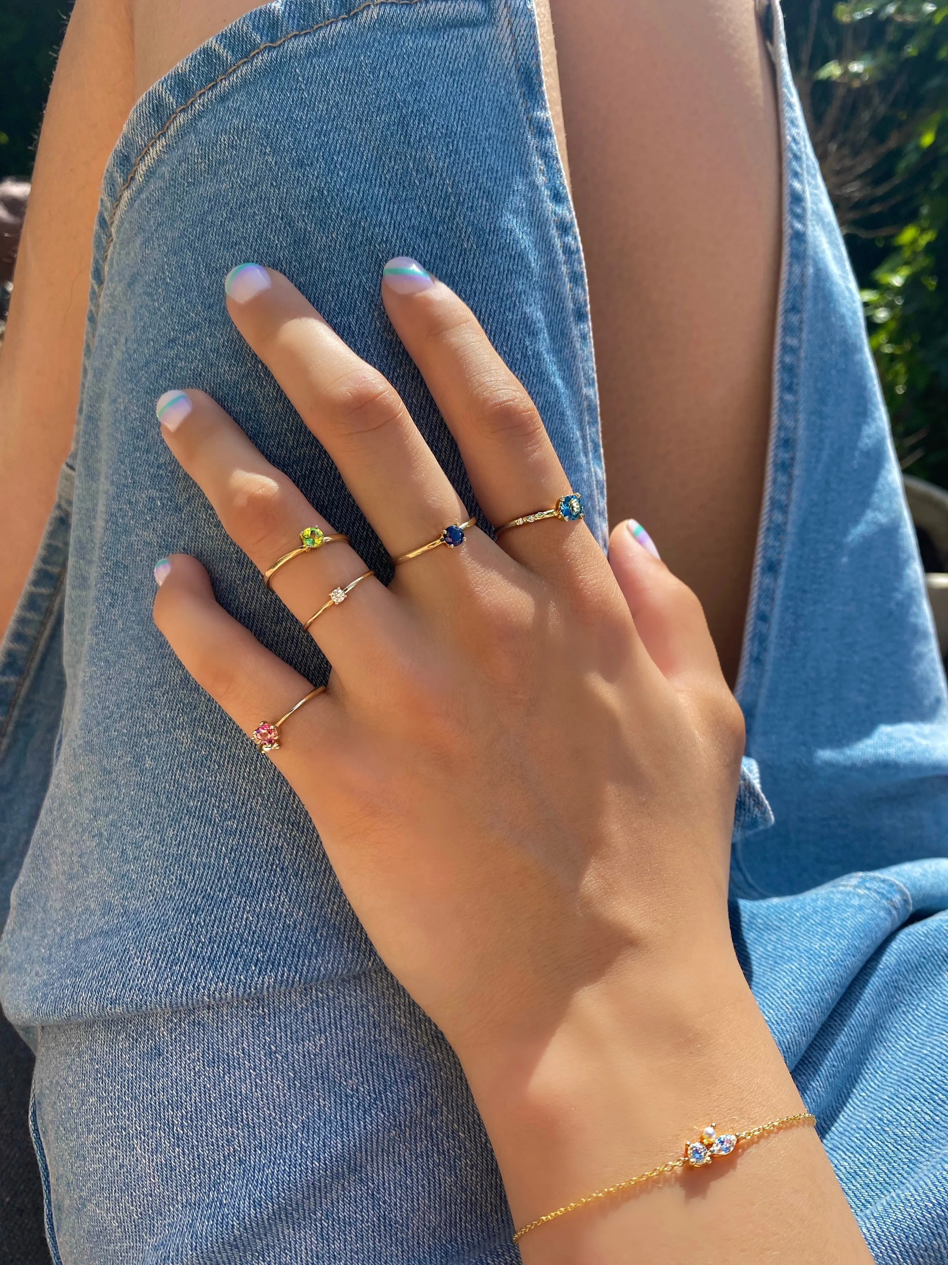 Your Way N°12 18K Gold Ring w. Topaz & Diamonds